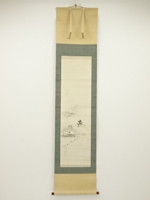 JAPANESE HANGING SCROLL / HAND PAINTED / SCENERY